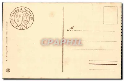 Pau - Vista generale sul Gave — Hélingravure Léonche Frères, n°4 — Verso