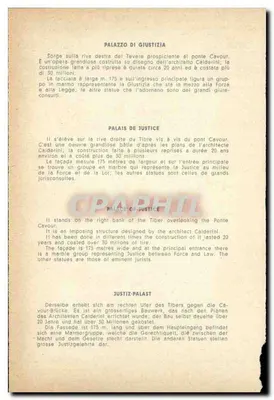 Roma - Palazzo di Giustizia — vista dell'edificio e descrizione in diversi linguaggi — Verso