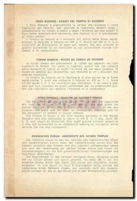 Rom - Forum Romanum — Ansicht der Ruinen des Tempels des Saturns — Verlag nicht sichtbar — Rückseite