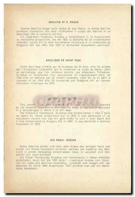 रोमा - सेंट पॉल के बेसिलिका — आंतरिक गलियारे का दृश्य, स्तंभ और मूर्ति के साथ — प्रकाशक अदृश्य — पीछे