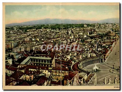 Rome — vue panoramique depuis le Vatican — éditeur Panorama — Verso