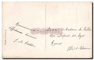 Criança com cesto de flores — diante de uma roda d'água — REX 4758 — Verso