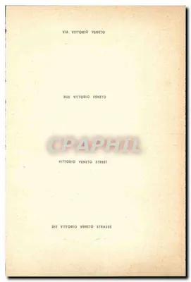Rzym — Via Vittorio Veneto — widok ulicy z samochodami i budynkami — numer serii nieodczytelny — Rewers