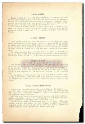 Roma - Piazza dell'Esedra — uitzicht op de fontein en de paleizen — Achterkant