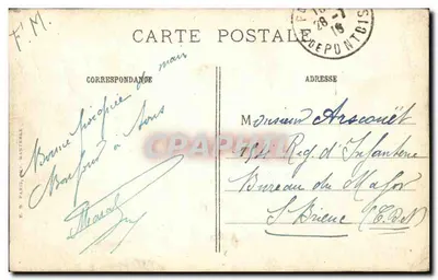 Parijs — De Poort Saint-Denis en het Boulevard — J.C. 576 — Achterkant
