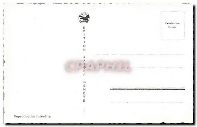 Ginevra. Lungomare del Mont-Blanc e Vista sulla Città — Edizione Jaeger Ginevra, n° 7002 — Verso