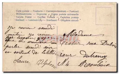 Mulher em vestido antigo segurando um vaso — G. Co. n° 1179/4 — Verso