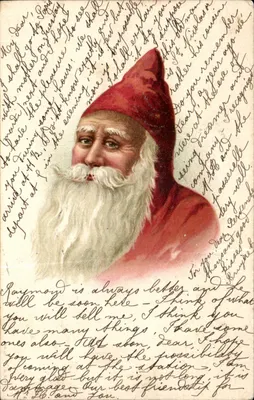 Papai Noel — ilustração colorida — editor não identificado