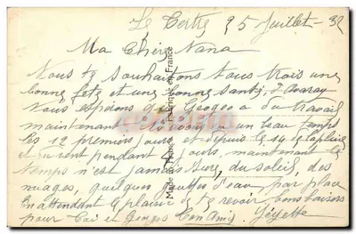 Paisagem costeira com barcos a vela — desenho a água-forte — editor IBC, n° 1635 — Verso