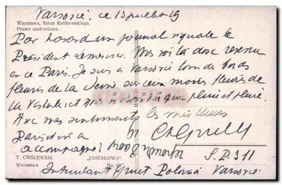 Cena noturna de rua em Varsóvia — Salão Kulikowski — editor T. Cieślewski, No. 68 — Verso