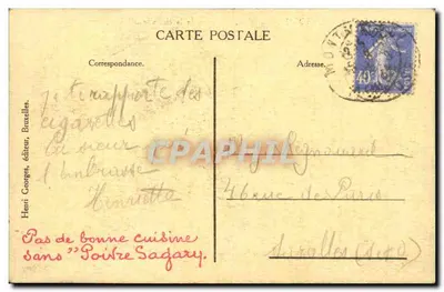 Laroche — As ruínas, vista tirada da capela de Santa Margarida — Henri Georges, editor, n°34 — Verso