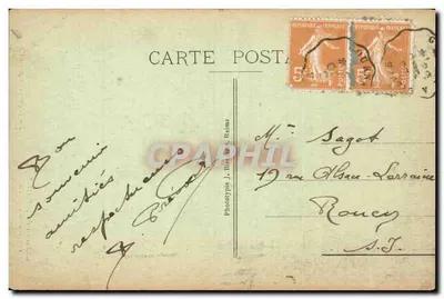 Zamek MESNIERES — Instytucja St-Joseph — Fototypia J. Biet, Reims, nr 3 — Rewers