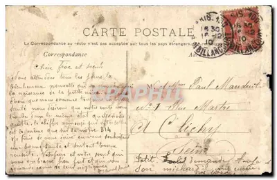 Paryż — Pomnik Alexandra Dumas — wydawca Paryż, nr 394 — Rewers