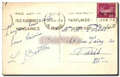 Nice - Os Jardins do Rei Albert 1er e o Palácio da Jetée — editor A. P. N. n° 333 — Verso