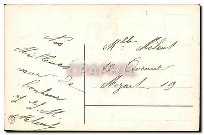 Zamrażony młyn wodny — kartka życzeń — wydawca nieznany — Rewers