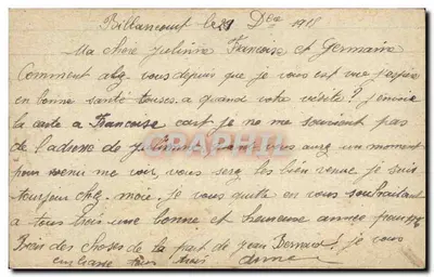 Homem com buquê — 'Heureuse Année' — Meimosa, n°327 — Verso