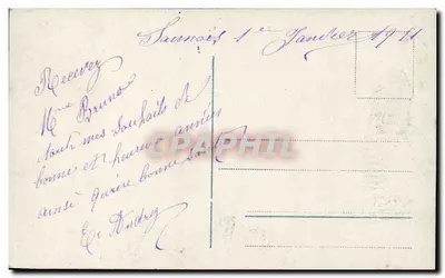 Menina e cervo na neve — edição B. Heste — selo 10c França — Verso