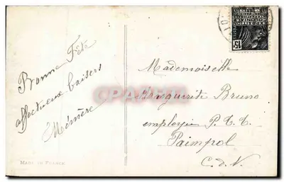 Bouquet de lilas y rosa — Fauvette 1531 — Reverso