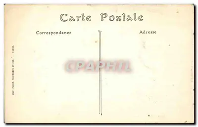 Intérieur dévasté d'une église gothique — ruines après guerre — IMP. PHOT. NEURGEBIN ET CIE. PARIS — Verso