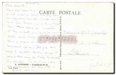 Auxonne — Katedra N.D. — Wydawca: Frédéric Bretel S.G.D.G. — Rewers