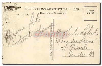 PARIS — Le Petit Palais — LIP 269 — Rewers