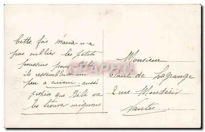 Páscoa com Corujas — ovo decorado, filhotes e rosas — A.N. Paris, n°1695 — Verso