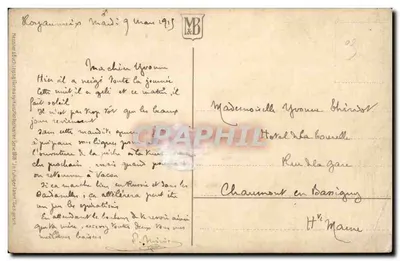 Barca a vela su un lago — vista pittoresca — editore M&B — Verso
