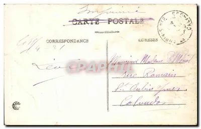 Saint Jean d'Angely Bilhete postal antigo As torres — Verso