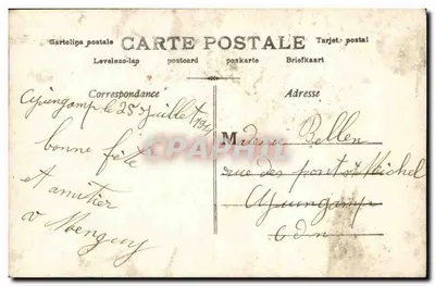 Mała dziewczynka z różami — Porte Bonheur — J.C. Paris, n° 617 — Rewers