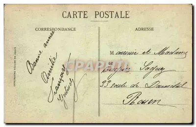 Rouen — Ogólny widok, wykonany z Côte Sainte Catherine — C.V. 422 — Rewers