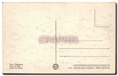 Pompei - L'Arco di Nerone — editore Ayino Pasquale, n° 17121 — Verso