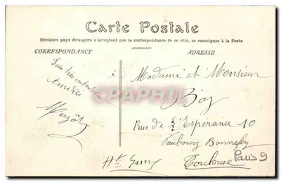 Paryż — Bulwar Montmartre — widok miejski — wydawca nieznany — Rewers