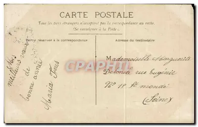 Chica rodeada de flores — Sincera Amistad — Giraud, n°4605 — Reverso