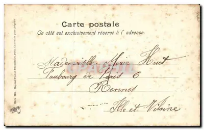 A Antiga e a Nova Ano — editor Raphael Tuck & Fils, Paris, série 186 — Verso