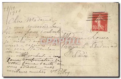 Menina em balanço — Boa Ano — VERA, n° 108.A — Verso