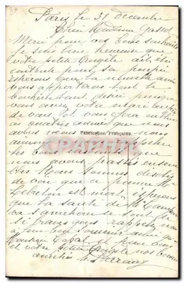 Dziewczyna w różowej sukience — dekor z róż i bambusów — wydawca Flor, nr 1009 — Rewers