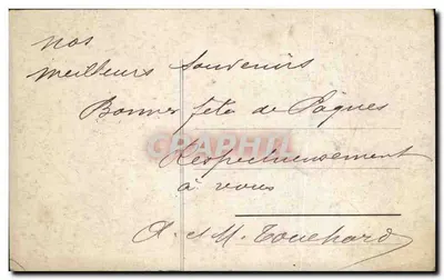 Crianças com decoração de Páscoa — Feliz Páscoa 292 — editor desconhecido — Verso