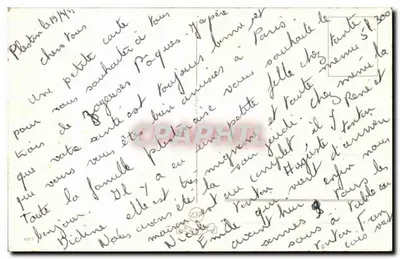 Sinos e ciclamenos — Feliz Páscoa — editor não visível — Verso