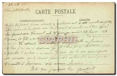 Rouen - Quai de Paris — widok portu z łodziami i mostem — wydawca G. F., nr 418 — Rewers