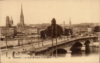 Rouen — The Stone Bridge and the Quays — LL
