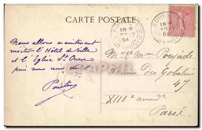 Rouen — Pałac Sądowy — C. L. C. n°113 — Rewers