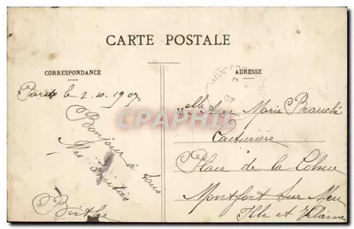 Paris — Le Marché aux Fleurs et la Tour de l'Horloge — Éditeur : 229 — Verso
