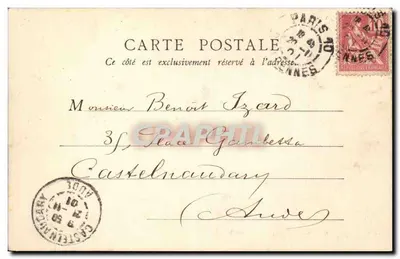 Beeld van Quand-Même, van Mercié — Parijs — B.F. Paris n°25 — Achterkant