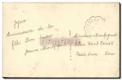 Fille avec roses — DIX 694ja — éditeur DIX — Verso