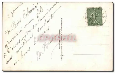 Violets — bouquet in a white vase — publisher Ayloria, no. 232/1 — Back