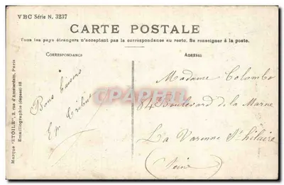 Bouquet suszonych pączków — VBC Série N. 3237 — Marque 'ETOILE' Paryż — Rewers