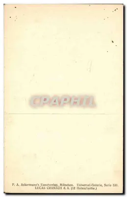 Cristo e a Samaritana — Lucas Cranach o Velho — F. A. Ackermann's Kunstverlag München, série 233 — Verso