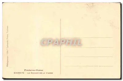 Biarritz — O Rocha da Virgem — Hélio 10 — Verso