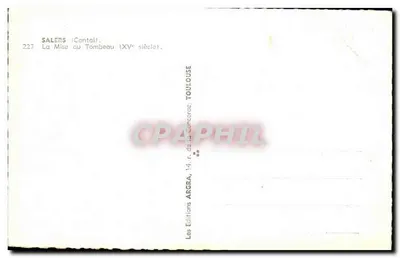 Salers (Cantal) — A Mise au Tombeau (século XV) — Edições ARGRA — Verso