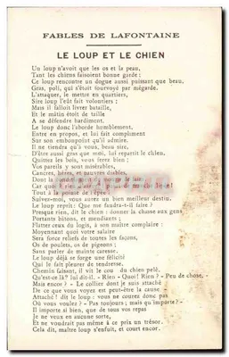O Lobo e o Cão — Fábulas de La Fontaine — segundo Gustave Doré — Coleção da Kolarsine e da Solução Pautaubeerge — Verso